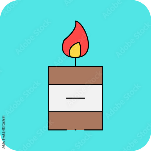 Candle single icon vector illustration