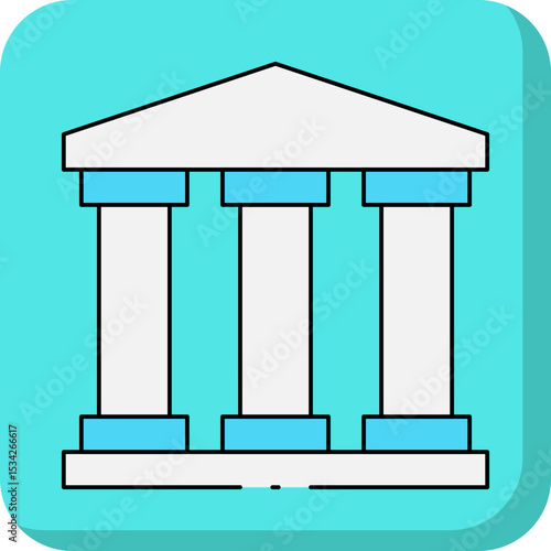 Bank single icon vector illustration