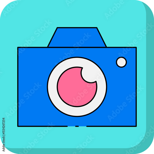 Camera single icon vector illustration