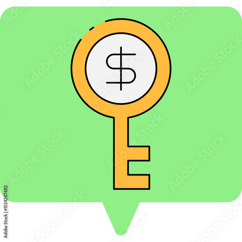 Key single icon vector illustration