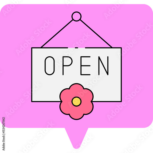 Open single icon vector illustration