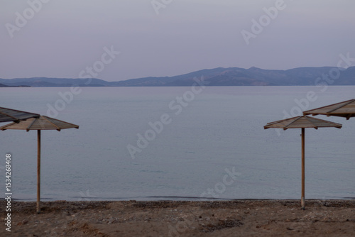 Fototapeta Naklejka Na Ścianę i Meble -  Nea Makri beach and sea Athens Greece