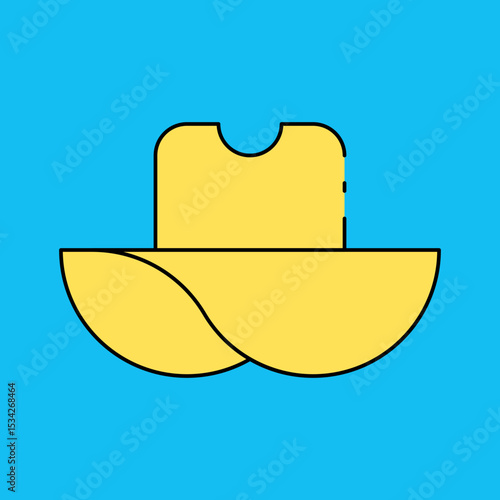 Hat single icon vector illustration