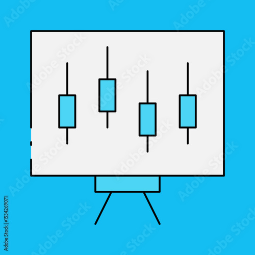 Stats single icon vector illustration