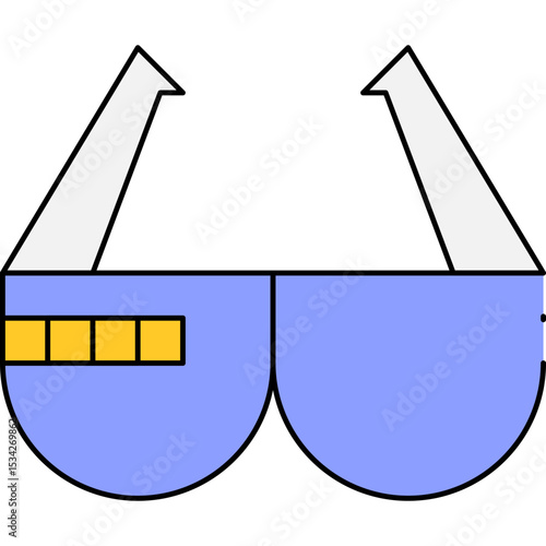 Glasses single icon vector illustration