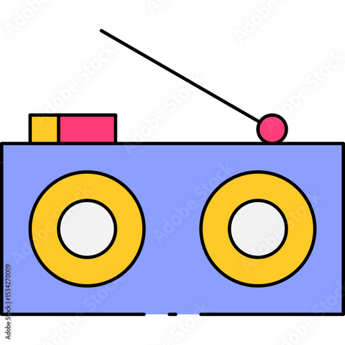 Radio single icon vector illustration