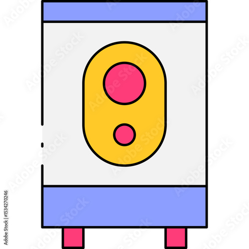 Washing machine single icon vector illustration