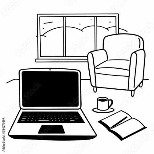 Cozy Work From Home Setup: Remote Office & Relaxation Space