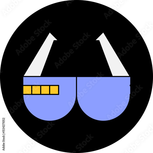 Glasses single icon vector illustration