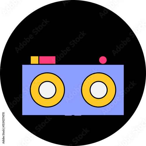 Radio single icon vector illustration