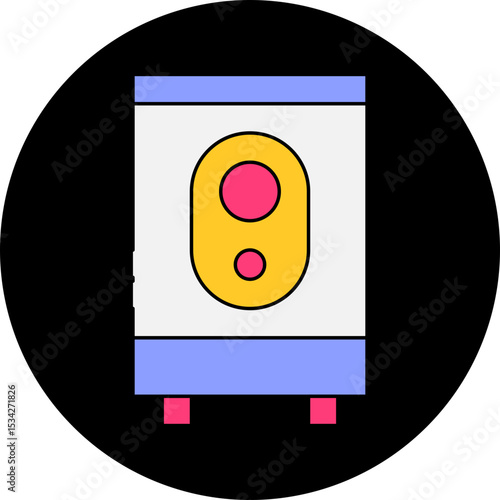 Washing machine single icon vector illustration