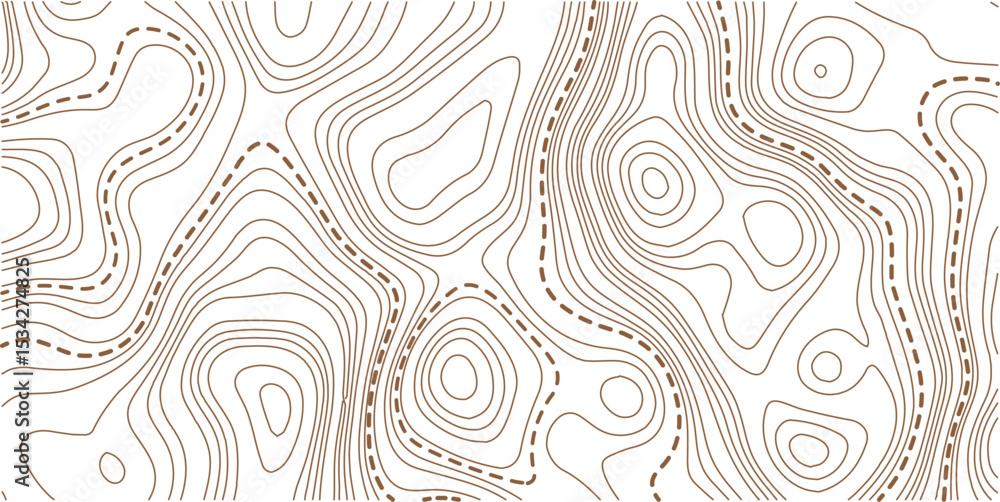 Fototapeta premium Abstract topo contour map on white background, Topographic map, Topographic contour lines map seamless pattern. Geographic mountain relief diagram line wave carve pattern.