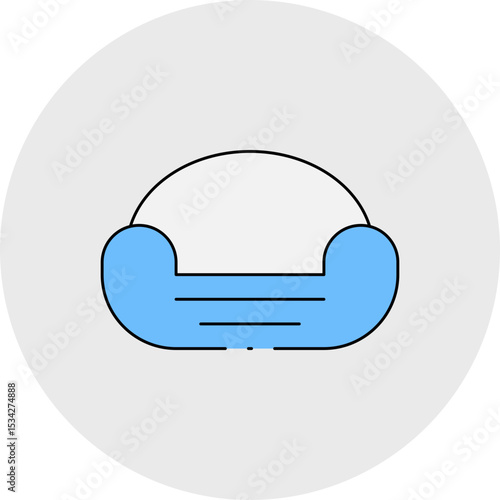 Sofa single icon vector illustration
