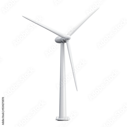 Wallpaper Mural Modern Wind Turbine Generating Clean Energy on Turquoise Background for Renewable Energy Concept Transparent background or png Torontodigital.ca