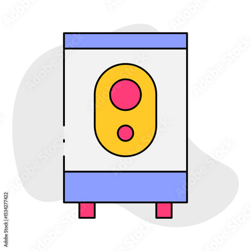 Washing machine single icon vector illustration