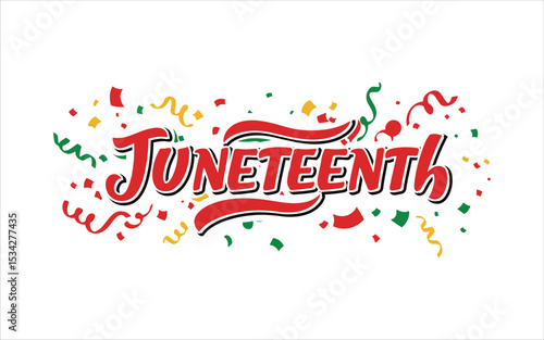 Juneteenth Confetti Celebration Vibrant Party Look