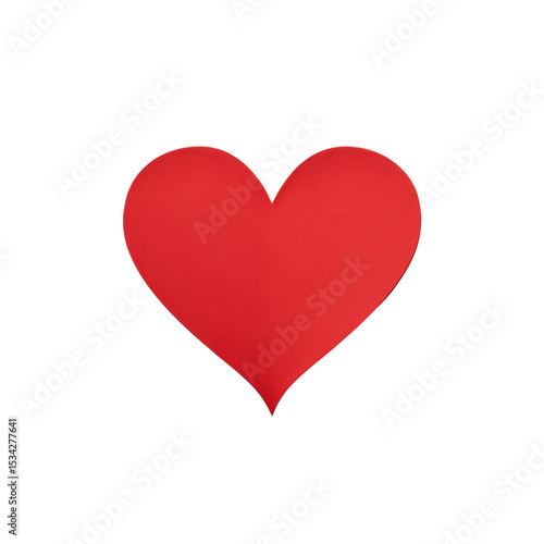 Free Download Bright Red Heart Symbol Isolated on a White Background with Smooth Texture and Simple Design for Valentine's Day Transparent background or png - GFXLoad