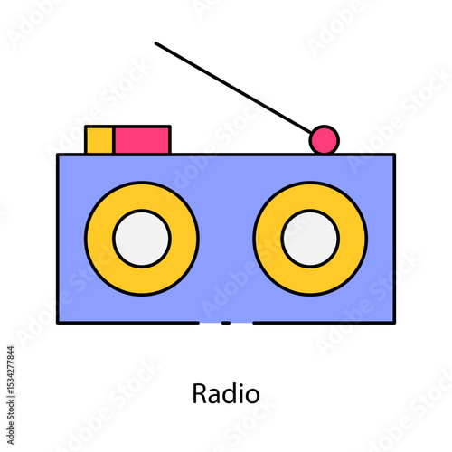 Radio single icon vector illustration