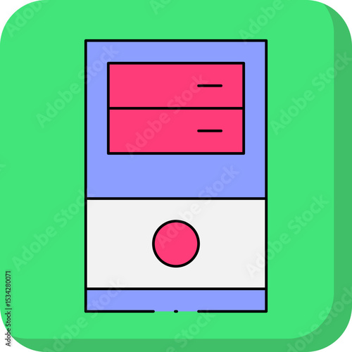 Drawer single icon vector illustration