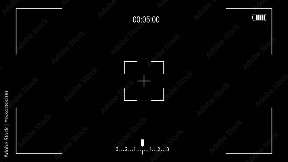 camera viewfinder screen digital display and camera data. Useful for film, tv, video.