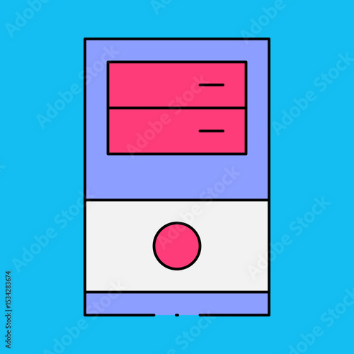 Drawer single icon vector illustration