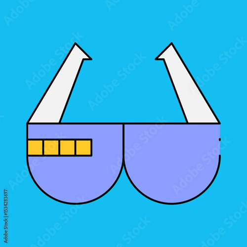 Glasses single icon vector illustration