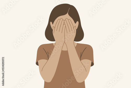 Woman covering face with hands showing emotional overwhelm and mental health struggle