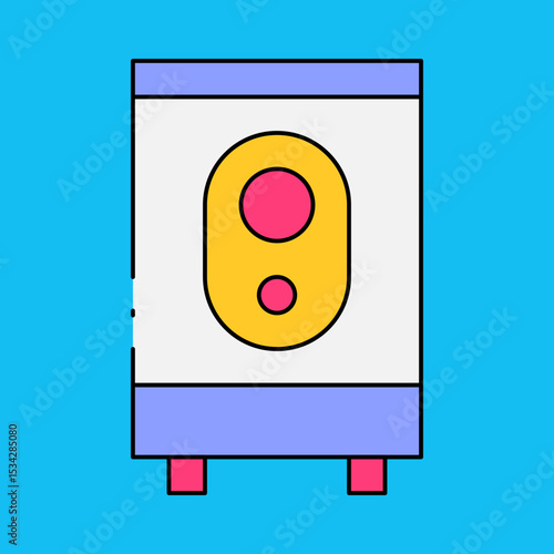 Washing machine single icon vector illustration