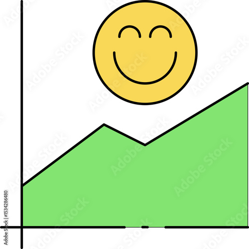 Growth single icon vector illustration