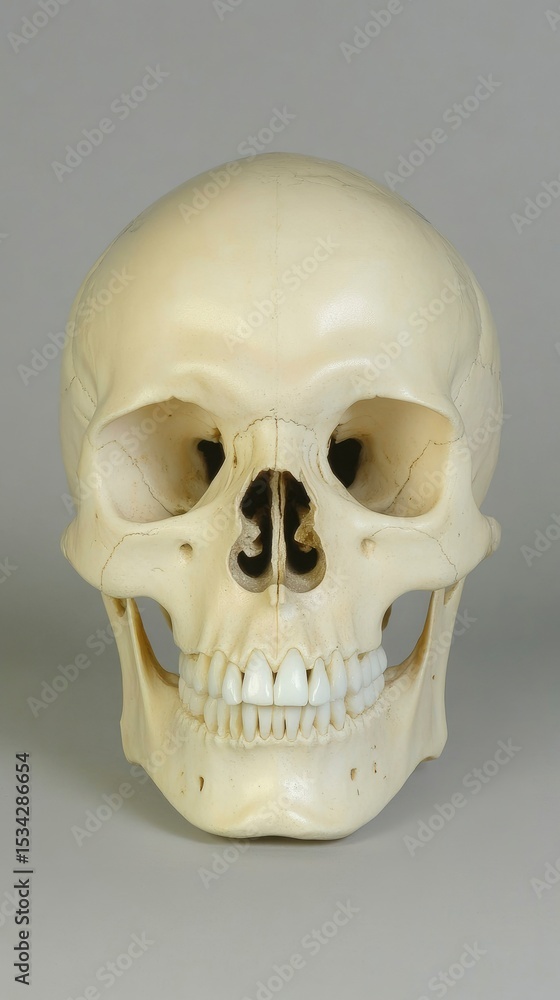 Obraz premium Human Skull Model Detailed Anatomical Representation