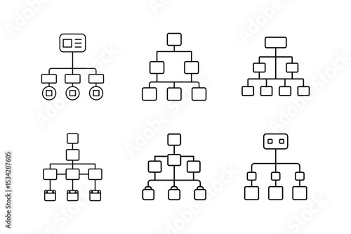 sitemap line art vector illustration