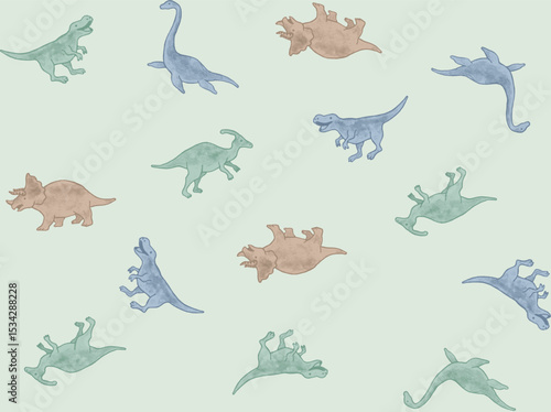 green background dinosaur