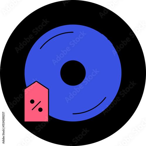 Disc single icon vector illustration