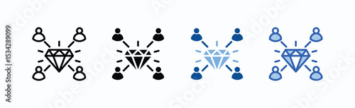 Valuable icon sheet multiple style collection isolated vector