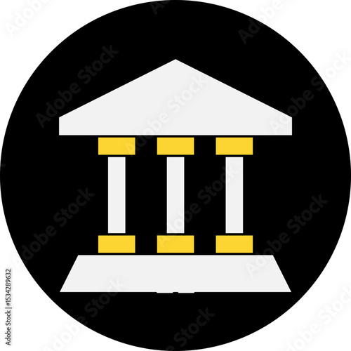 Bank single icon vector illustration