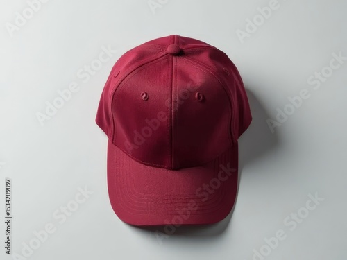 Maroon Baseball Cap Isolated Studio Shot