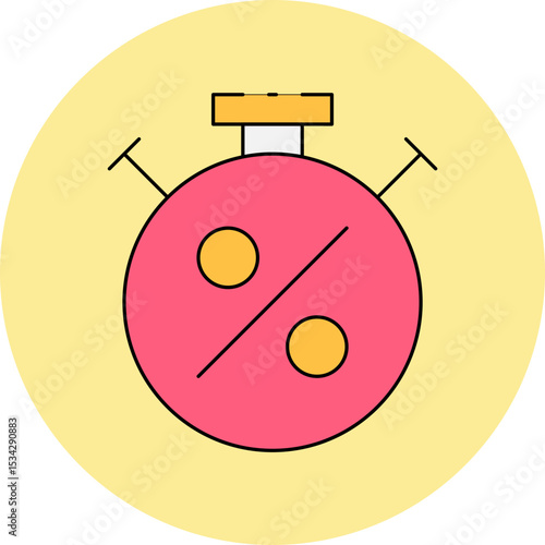 Stopwatch single icon vector illustration
