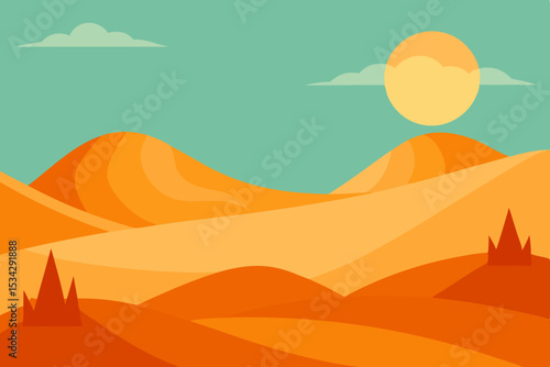 vector illustration of a mountain landscape