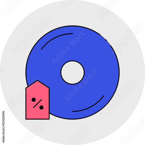 Disc single icon vector illustration
