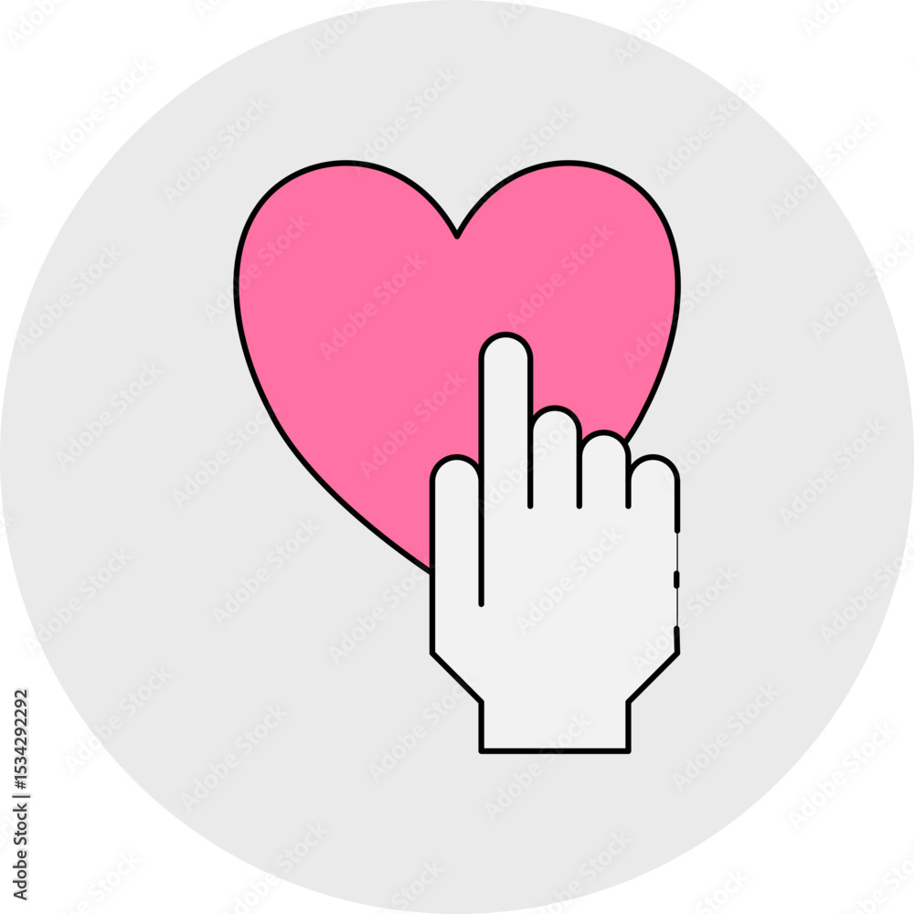 Obraz premium Love single icon vector illustration