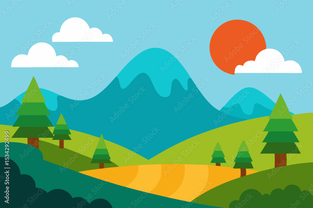 Obraz premium landscape with mountains