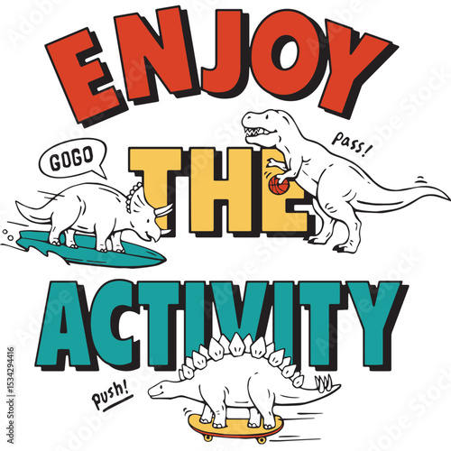 Dinosaurs having fun