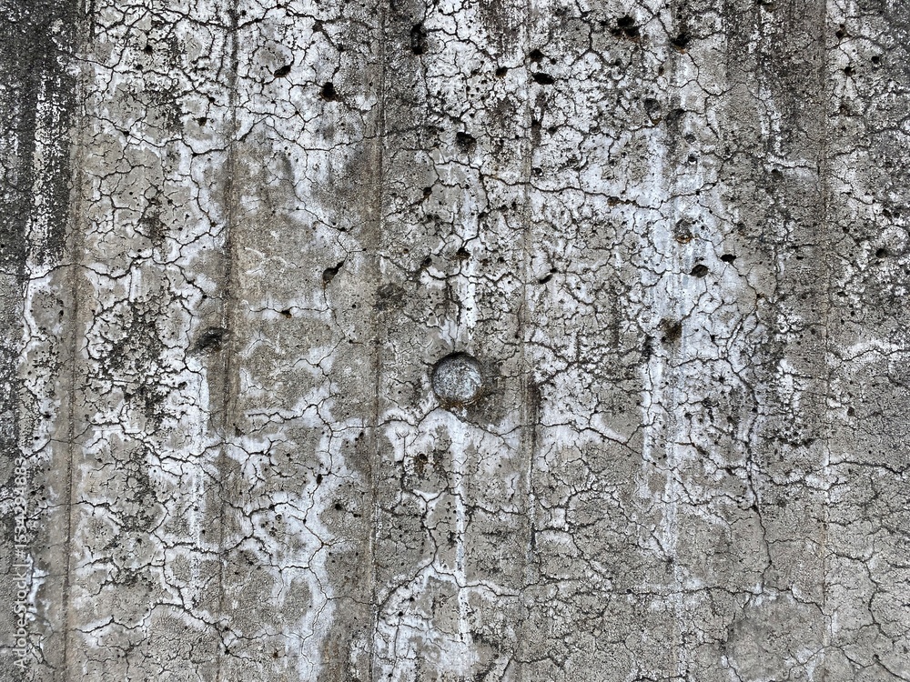 Obraz premium 60年が過ぎて劣化が進んだコンクリート壁