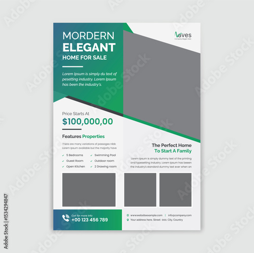 Real Estate Modern Flyer Design template home for sale, corporate real estate flyer design. property sale flyer design, Home for rent.