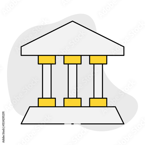 Bank single icon vector illustration