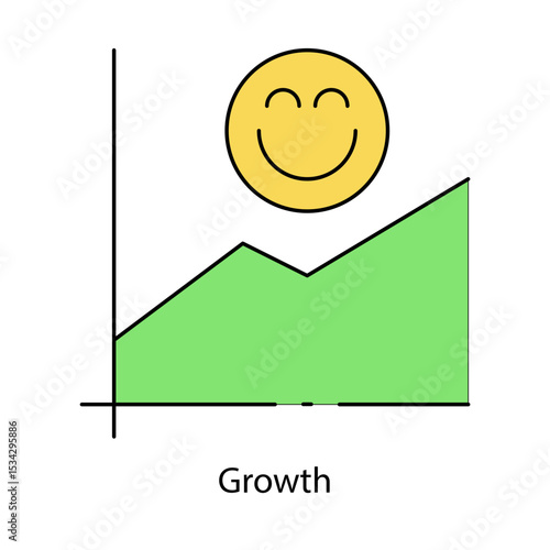 Growth single icon vector illustration