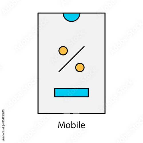Mobile single icon vector illustration