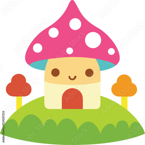 cartoon house with a dog