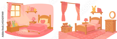 Cheerful children&#39;s bedroom designs featuring soft colors and playful decor elements