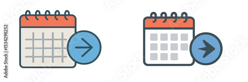 Calendar icons representing scheduling and planning tasks for effective time management in a digital environment